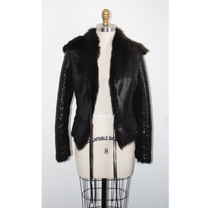 St. John Novelty Fur Jacket
